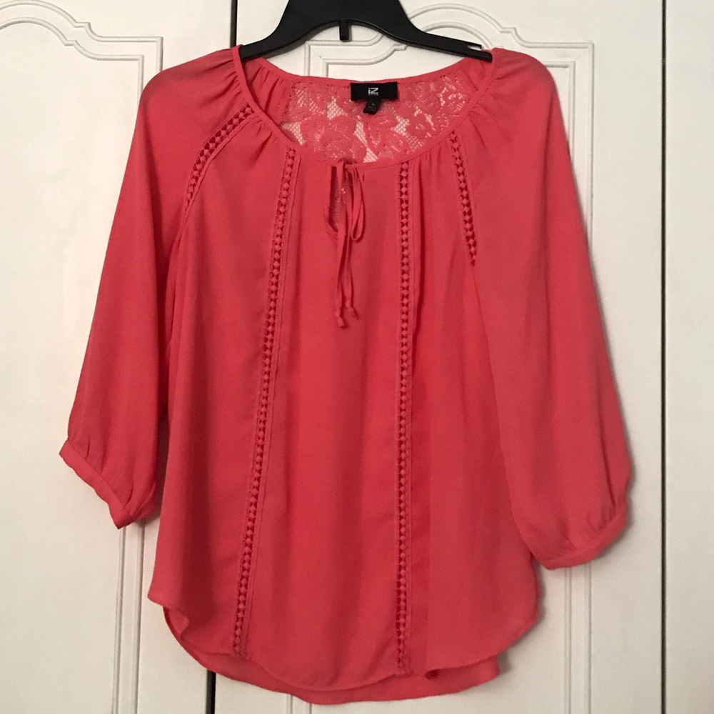 Coral blouse